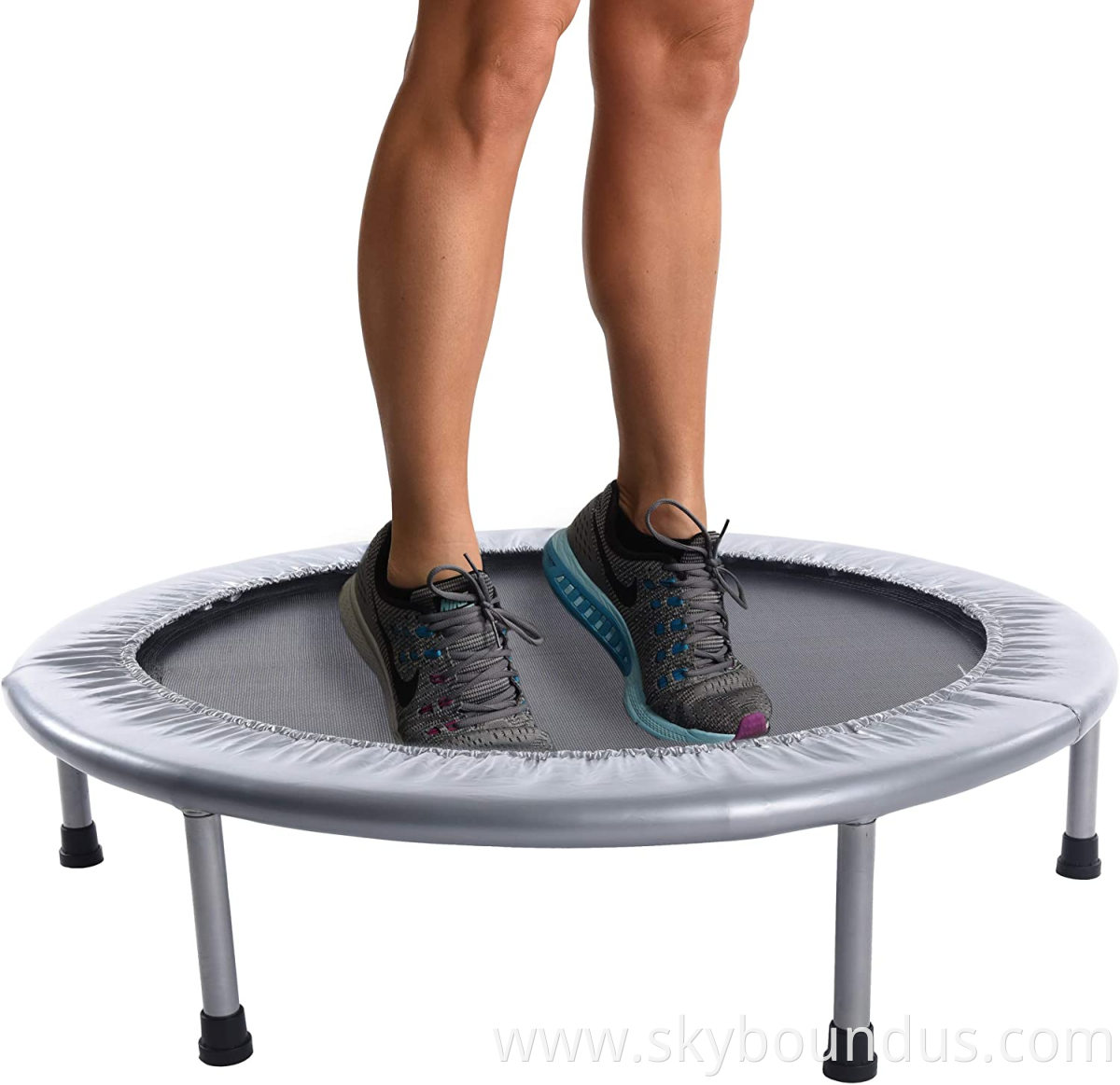 40" Mini Trampoline Exercise Trampolines with Safety Pad, Fitness Rebounder Trampoline for Adults Kids Indoor Outdoor Exercise